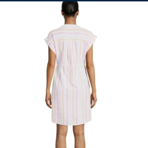 Time and Tru Women's Short Sleeve Shirt Dress classic American nautical size M - Picture 3 of 9